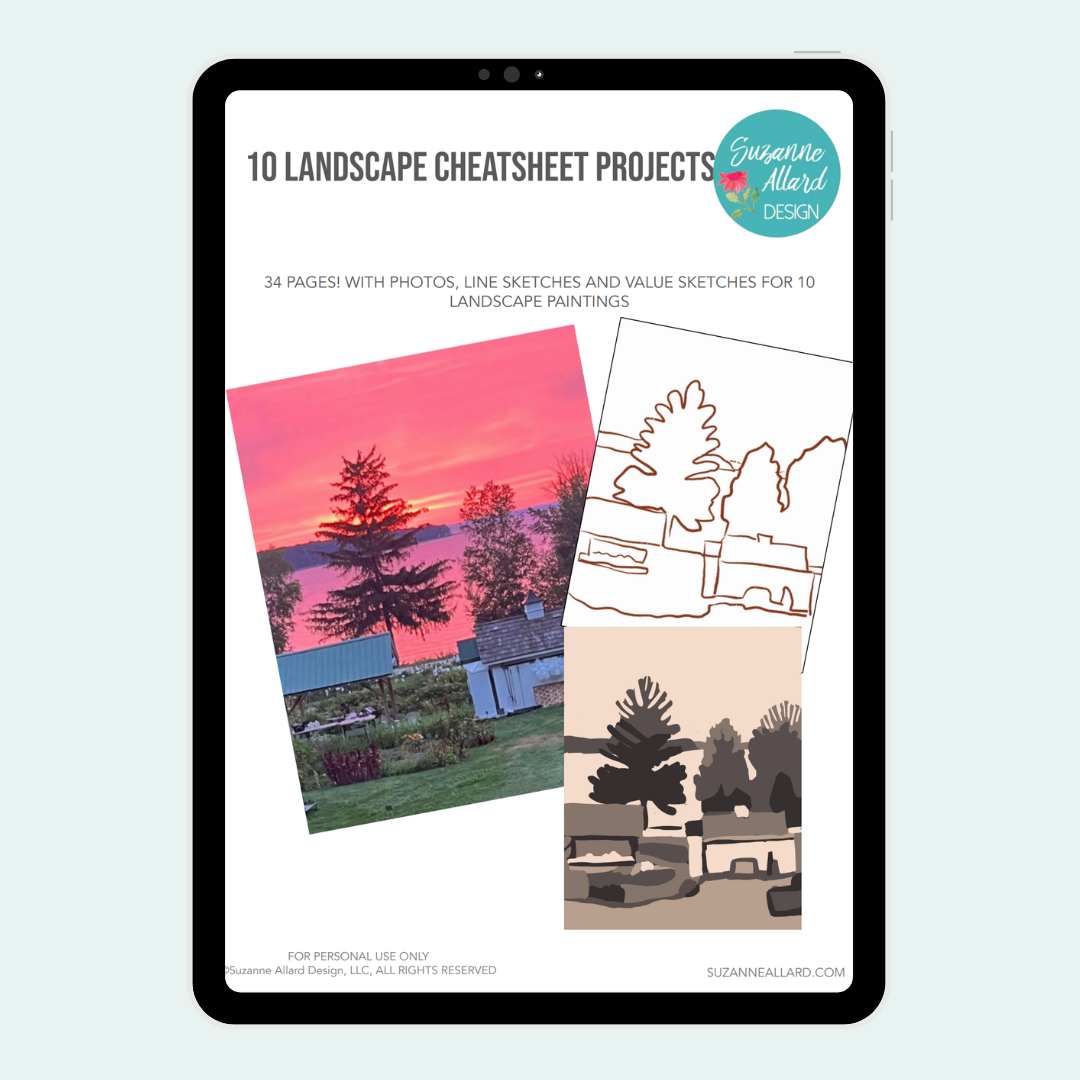 eBook: Confident & Colorful Landscapes Cheatsheet by Suzanne Allard
