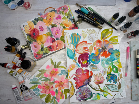 Shimmering Gold Florals with Suzanne Allard